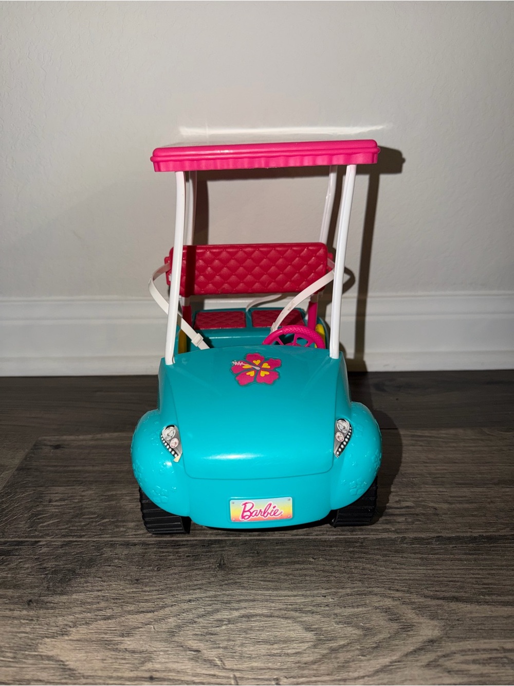 Barbie Teal and Hot Pink Toy Golf Cart